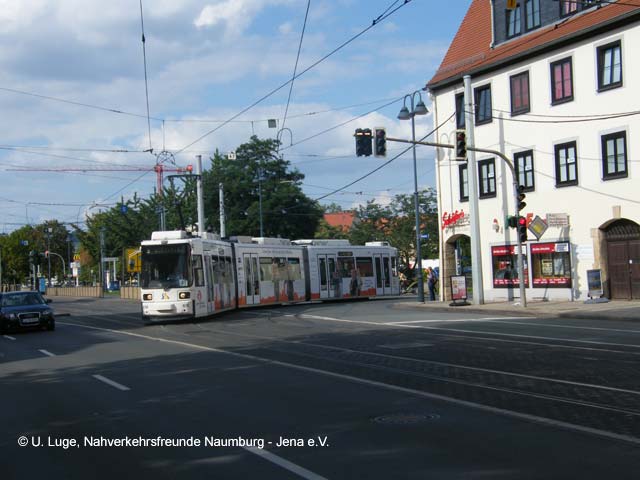 Alle Wagen der SL 3 verkehren nur bis Winzerla, so wie hier Tw 618 am Kupferhütchen am 31.07.2014 Alle Wagen der SL 3 verkehren nur bis Winzerla, so wie hier Tw 618 am Kupferhütchen am 31.07.2014